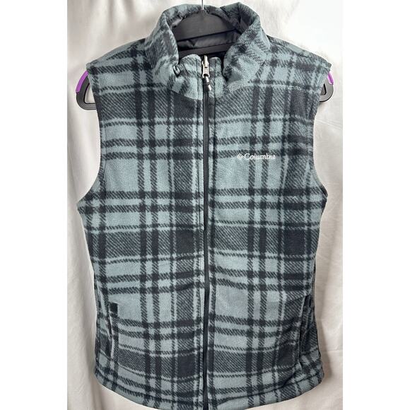 Columbia reversible youth size 14-16 black puffer vest EUC pockets - Picture 3 of 7